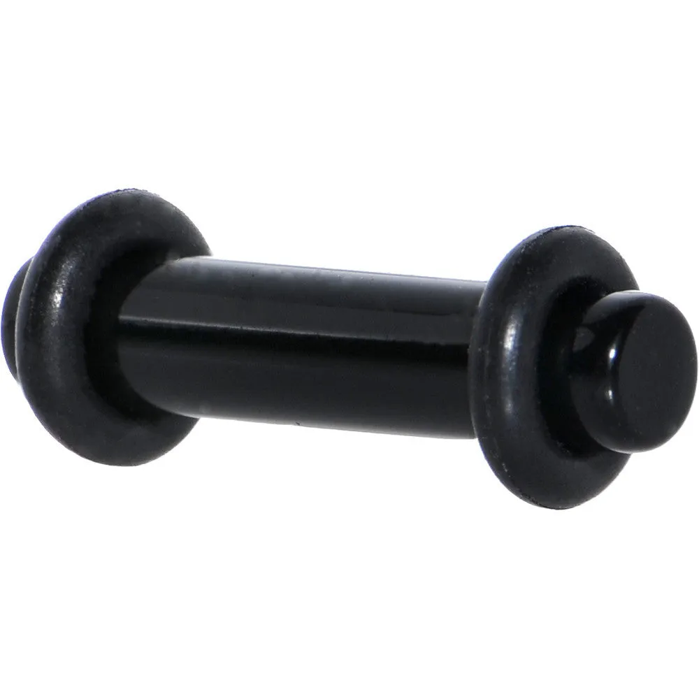 10 Gauge Ebony Black Acrylic Plug