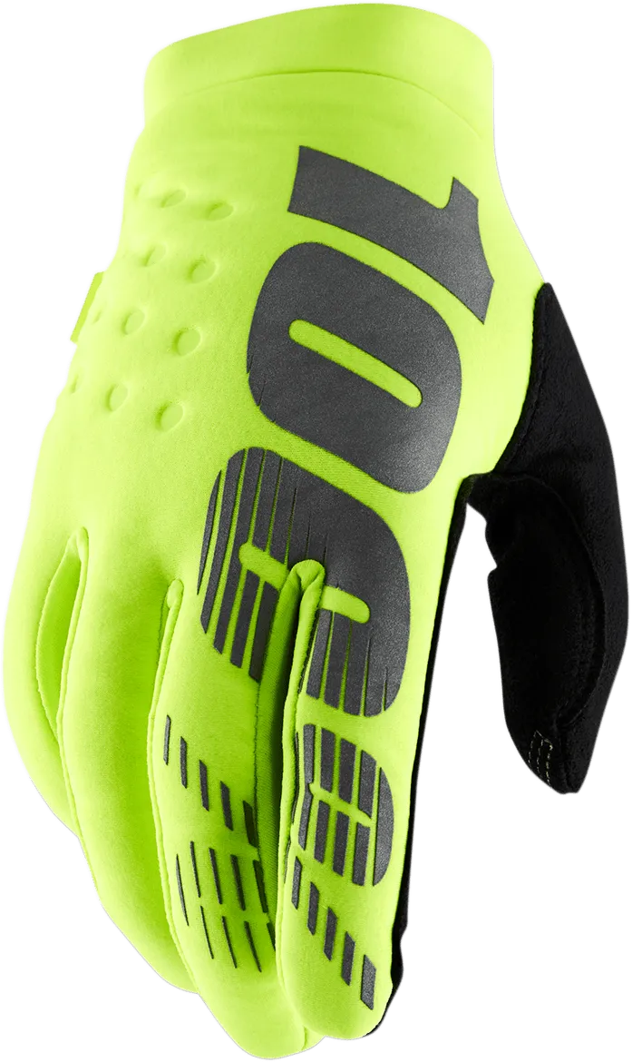 100% Brisker Gloves - Fluo Yellow/Black - XL 10003-00018