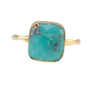 18k Gold Plated Turquoise Ring