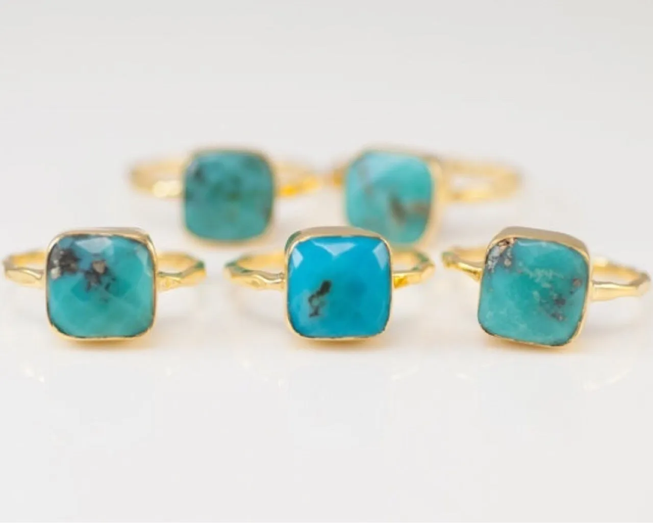 18k Gold Plated Turquoise Ring