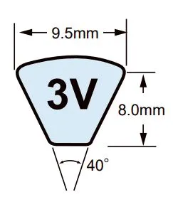 3V560 V-Belt - 56.0" Length