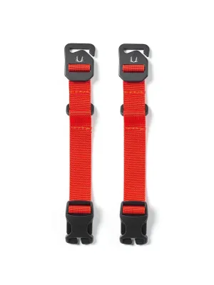 Black Ember Short Compression Straps Ember Orange (Set of Two)