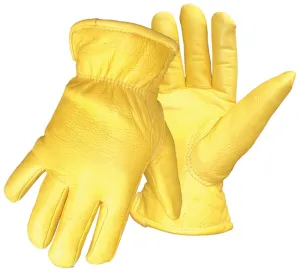 Boss 7185J Gloves, Men's, XL, Elastic Cuff, Yellow :PR: QUANTITY: 1