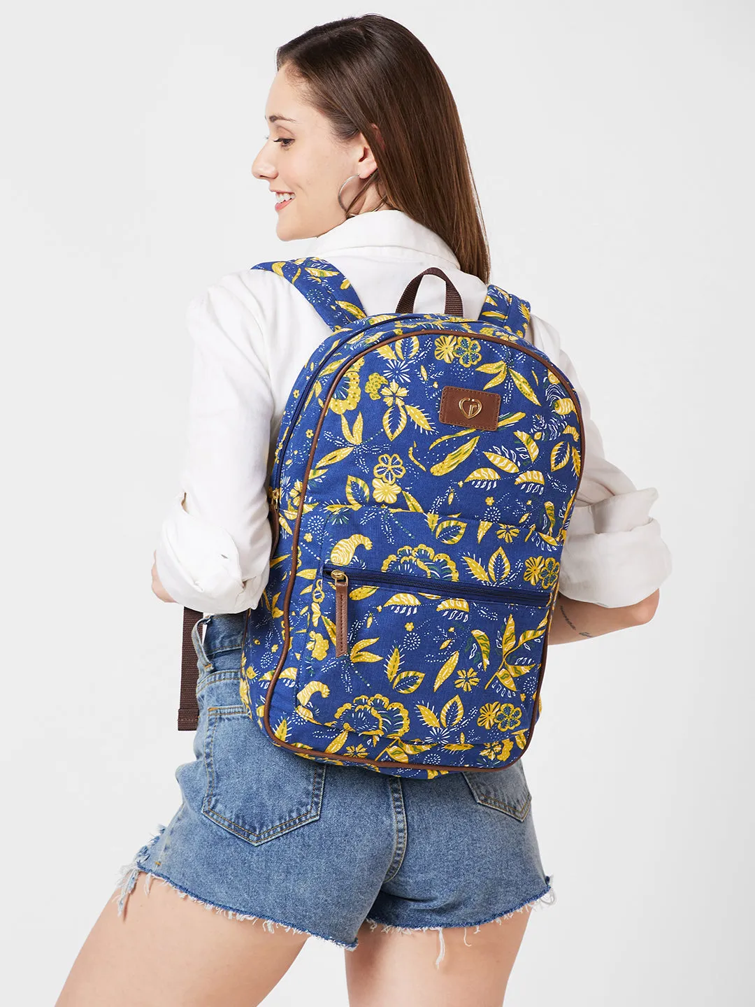 Caprese Hazel Laptop Backpack Large Blue