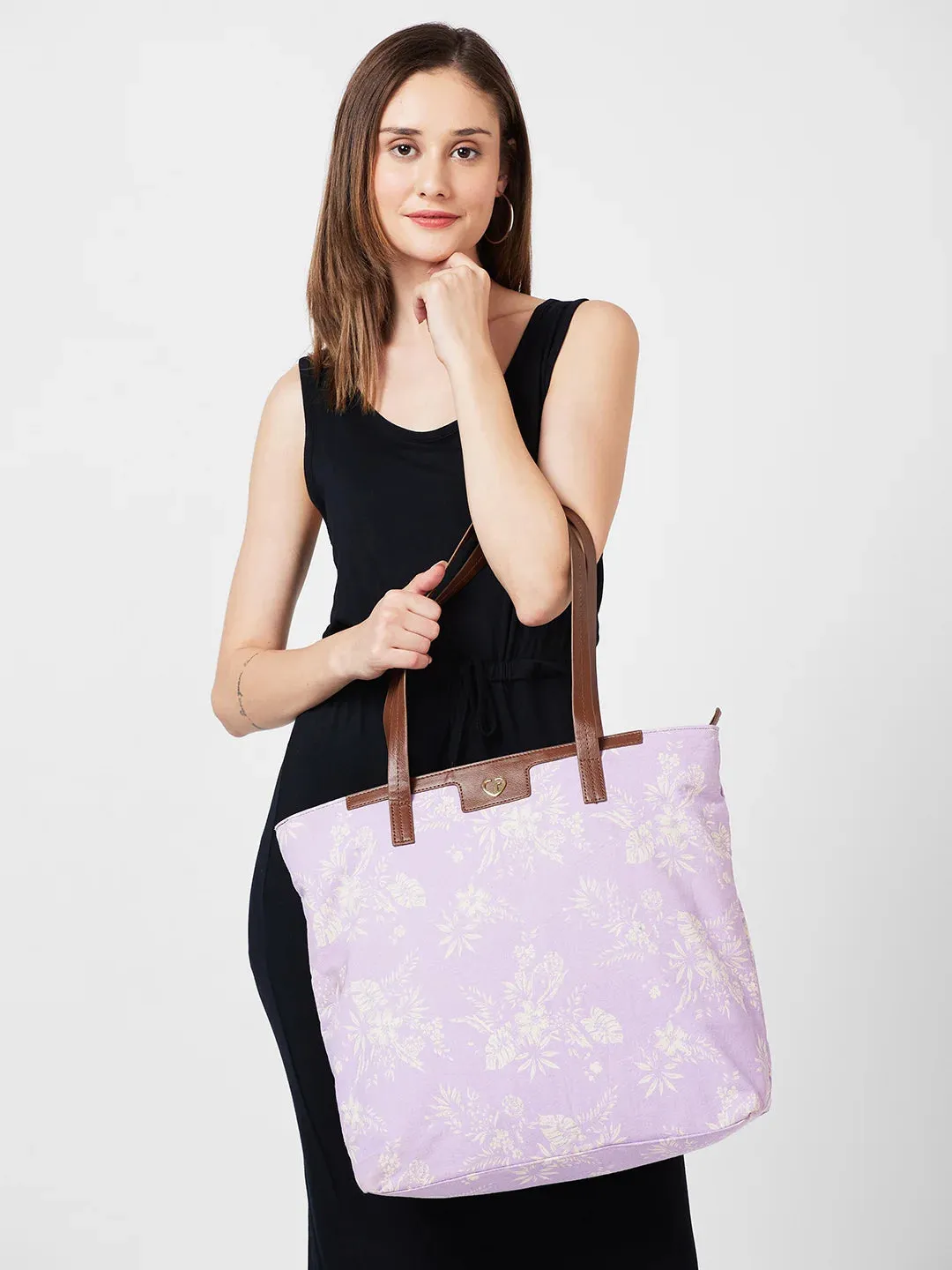 Caprese Kendall Laptop Tote Large Lilac