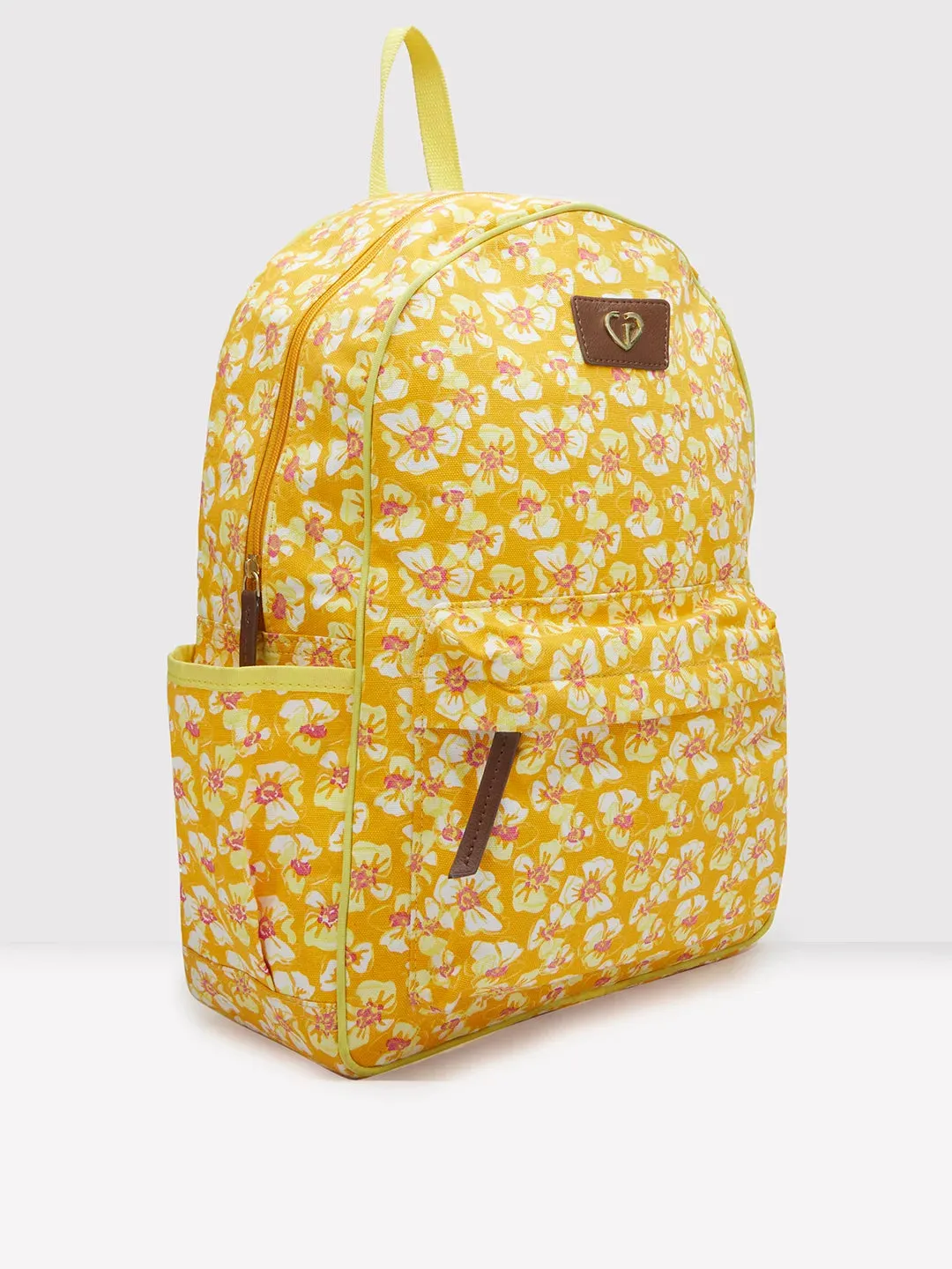 Caprese Shay Laptop Backpack Large Amber Yellow