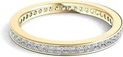 Channel Set Princess Cut Diamond Eternity Ring 1.00ct tw