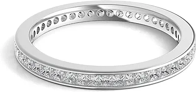 Channel Set Princess Cut Diamond Eternity Ring 1.00ct tw