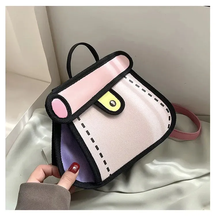 Comic 2D Crossbody Bag