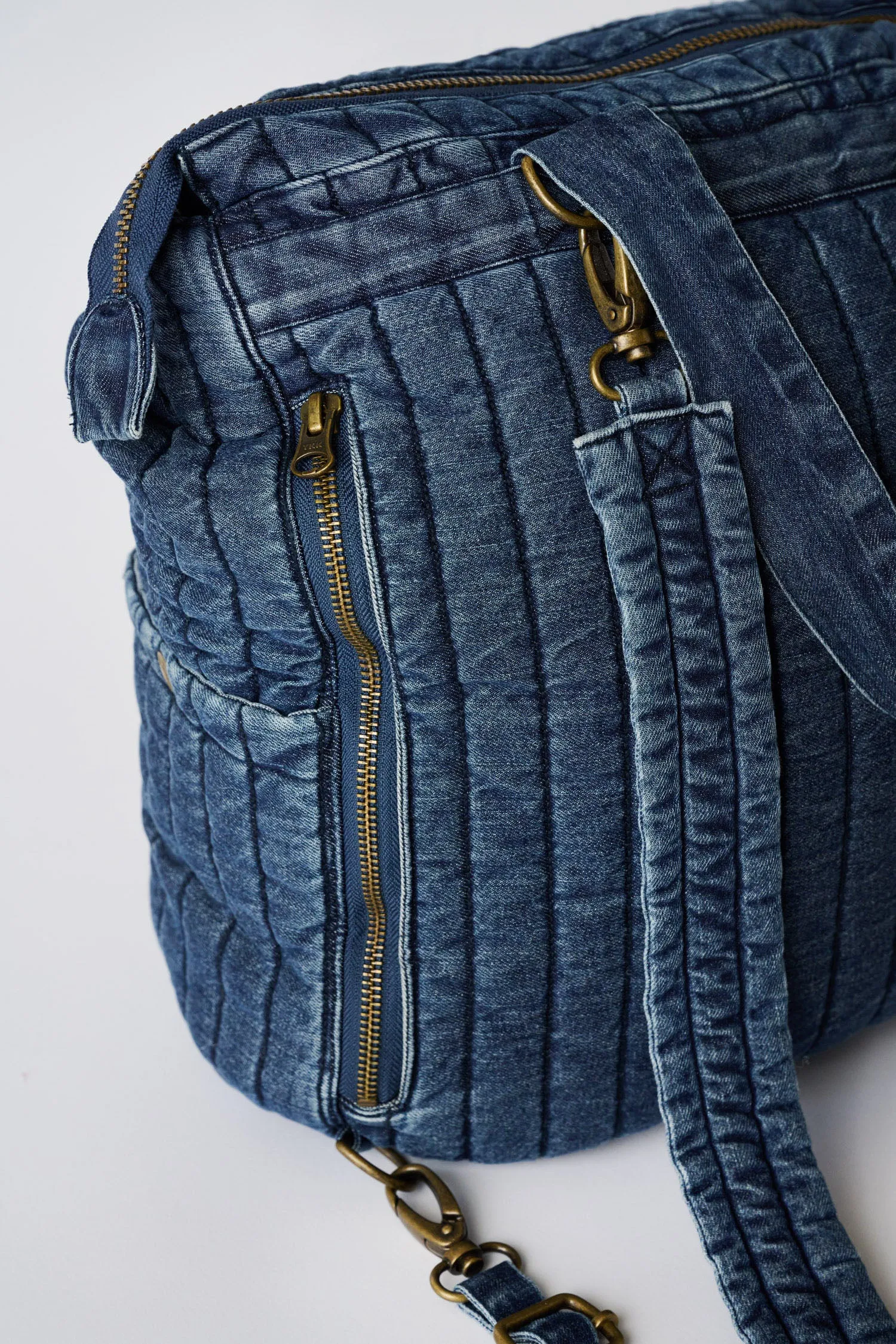 Convertible Denim Diaper Bag