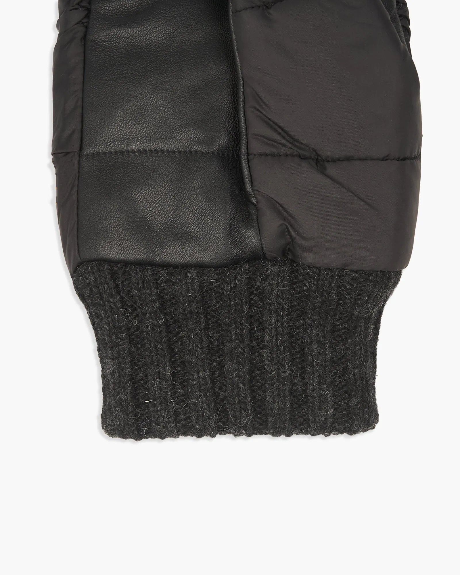 Elmer Caterpillar Sheepskin Palm Mittens - Black