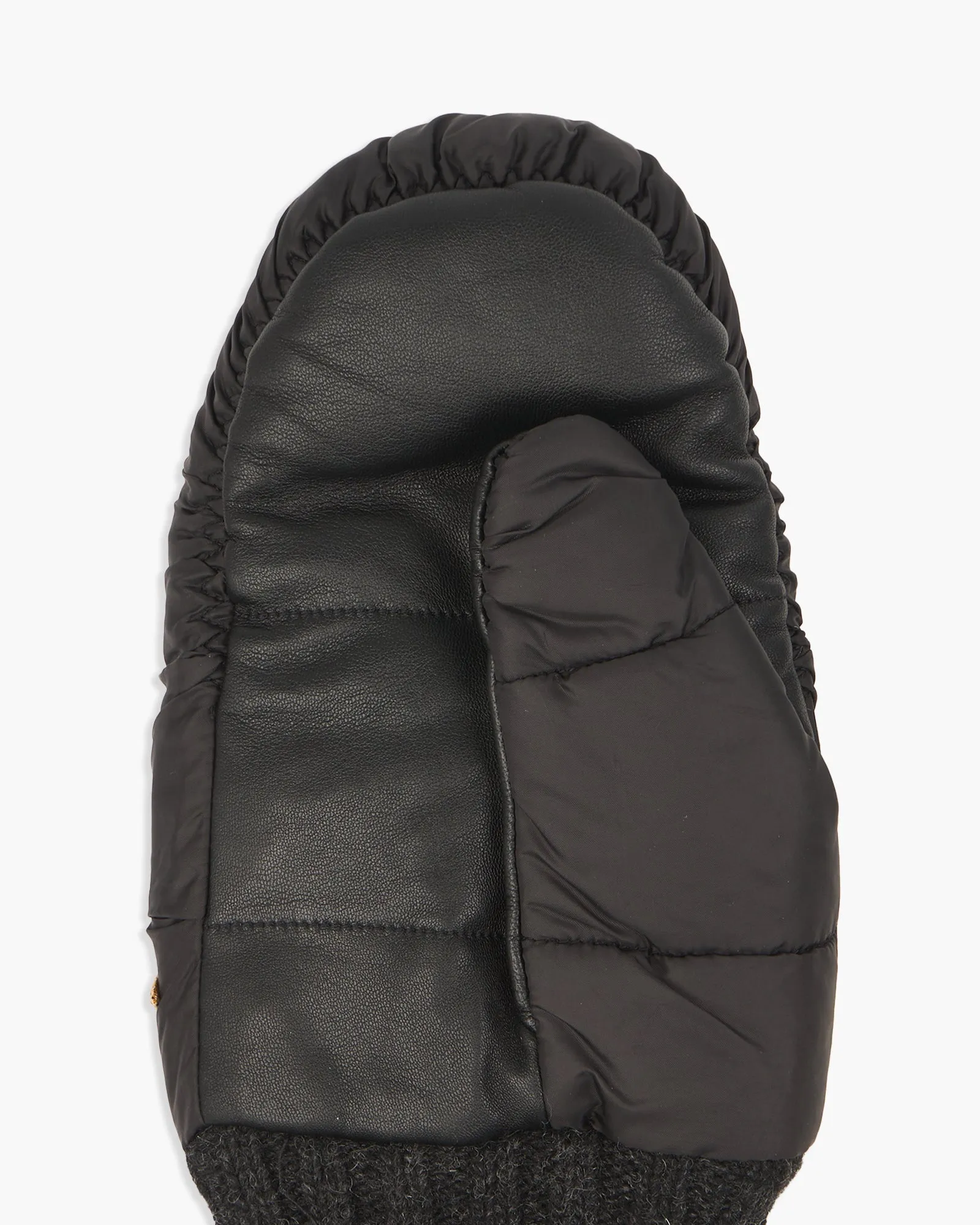 Elmer Caterpillar Sheepskin Palm Mittens - Black