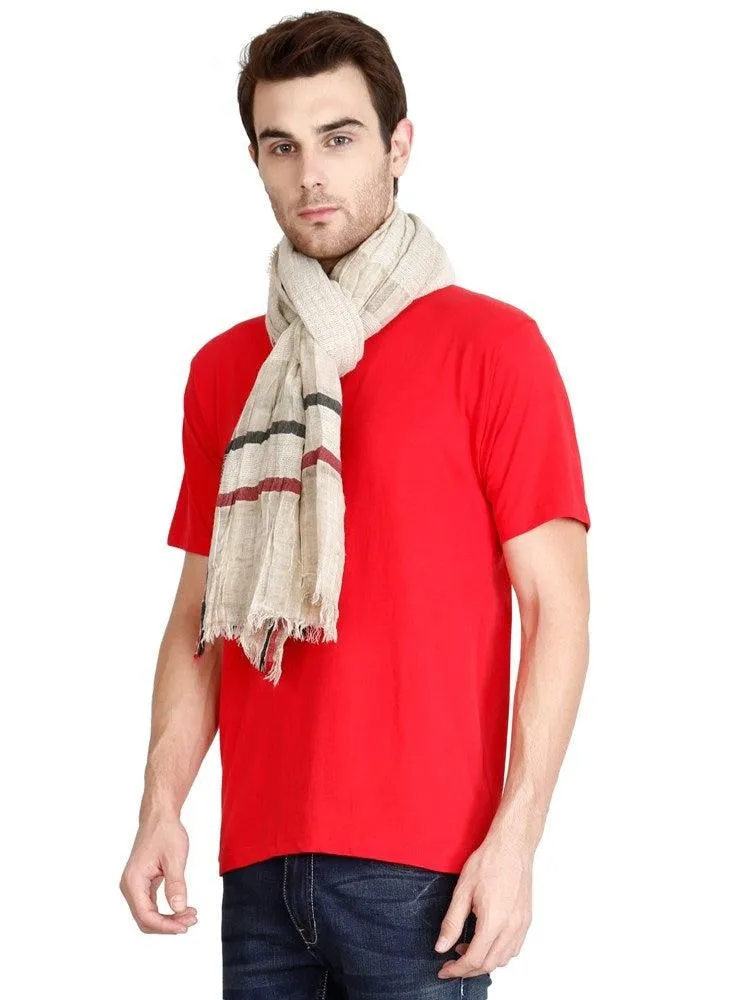 FabSeasons Casual Cotton-Rayon Beign Scarf