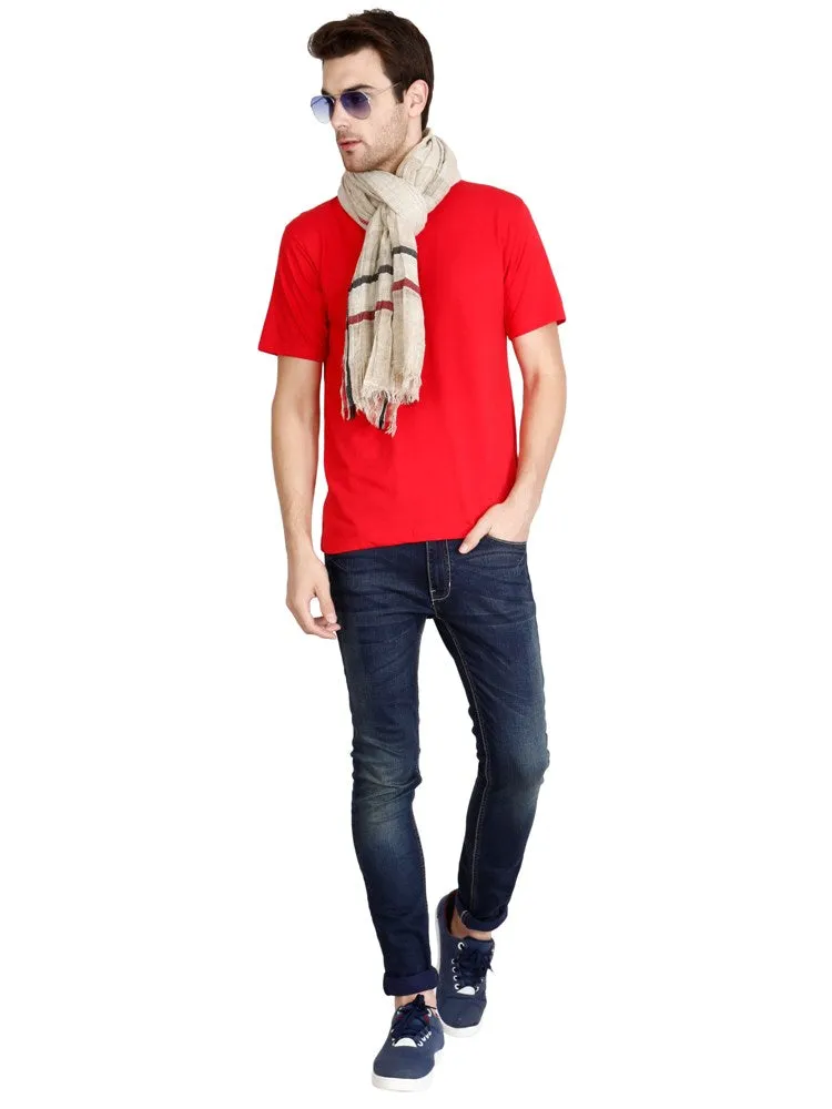 FabSeasons Casual Cotton-Rayon Beign Scarf