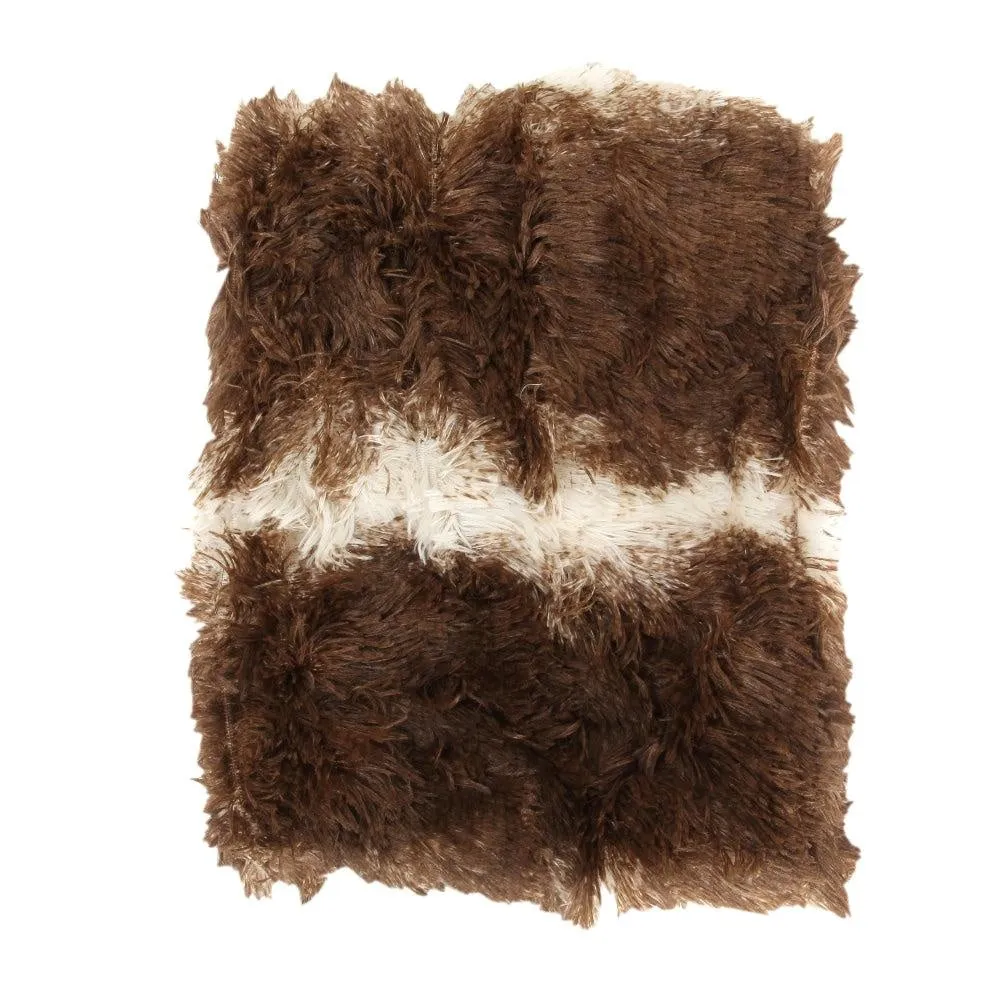 FabSeasons Dark Brown Faux Fur Neck Warmer