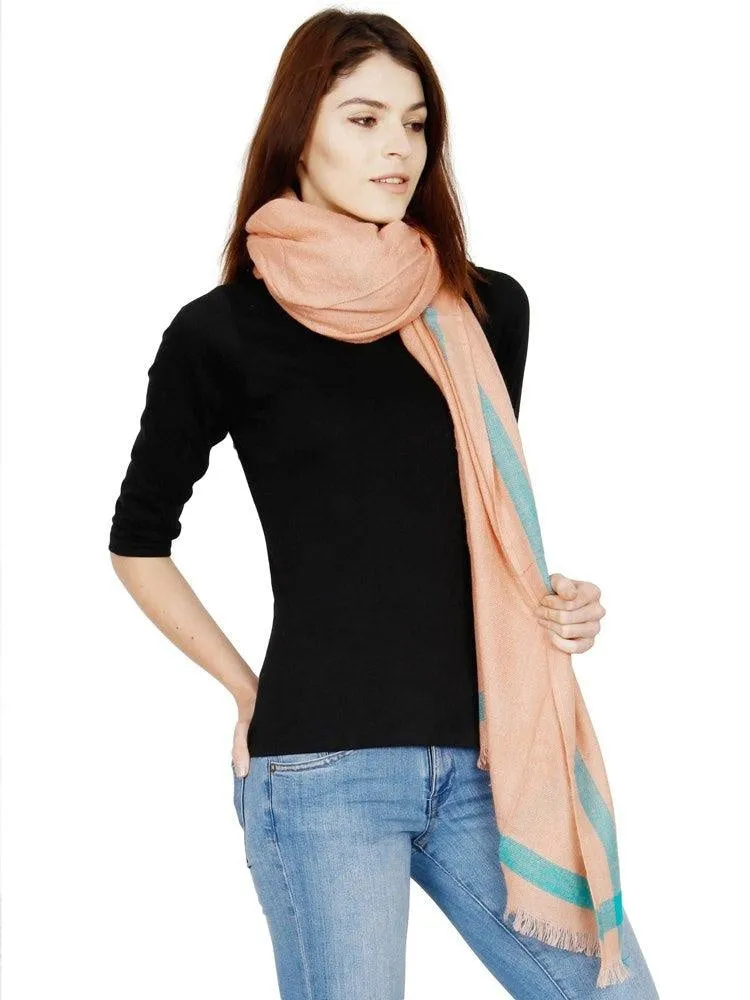 FabSeasons Peach Solid Unisex Scarf