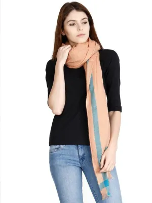 FabSeasons Peach Solid Unisex Scarf