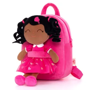 Gloveleya 9-inch Toddler Backpack Love Heart Girls Dolls Backpacks Rose