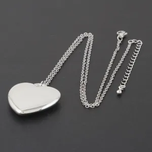 Heart Pendant Necklace in Silver