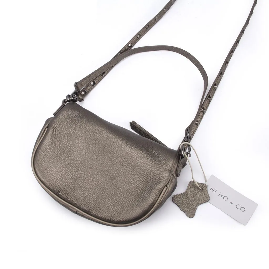 Hi Ho - Obsessed Mini Crossbody Bag in Metallic/Gunmetal