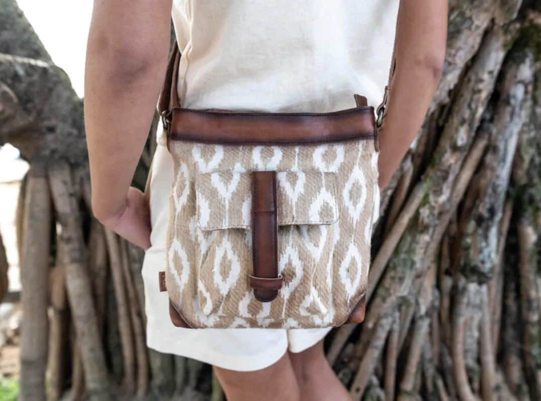 Ikat Fabric Crossbody