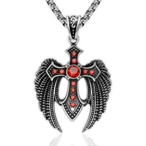 Men's Christian Necklace <br> Gothic Wings