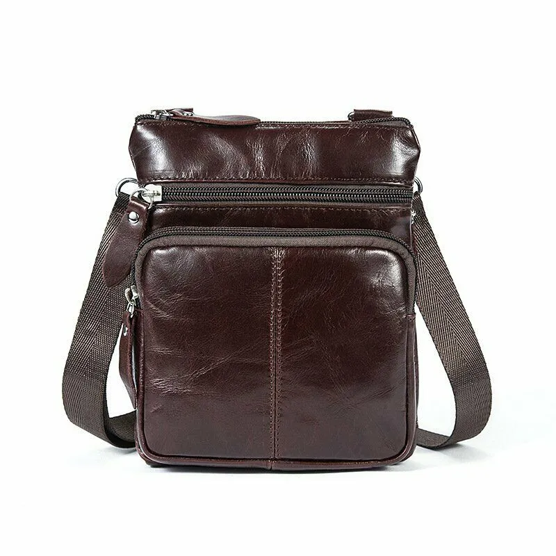 MRoyale™ Men's Small Leather Crossbody Messenger Bag | Handbag, Purse, Satchel