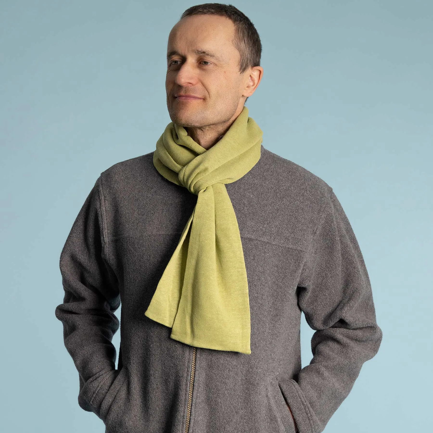 NOTTINGHAM 100% Organic Hemp Knit Scarf (Double Layer) (Unisex) (77" x 7")