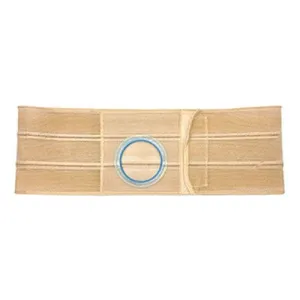 Nu-Hope Support Belt, Original Flat Panel, 2-1/4" Stoma, 6" Wide, Right, 1" From Bottom, Prolapse Strap, XL (41" to 47" Waist), Beige