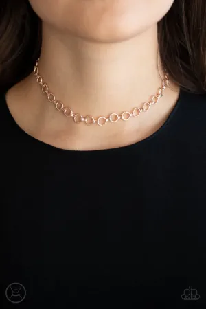 Paparazzi Necklace ~ Insta Connection - Rose Gold