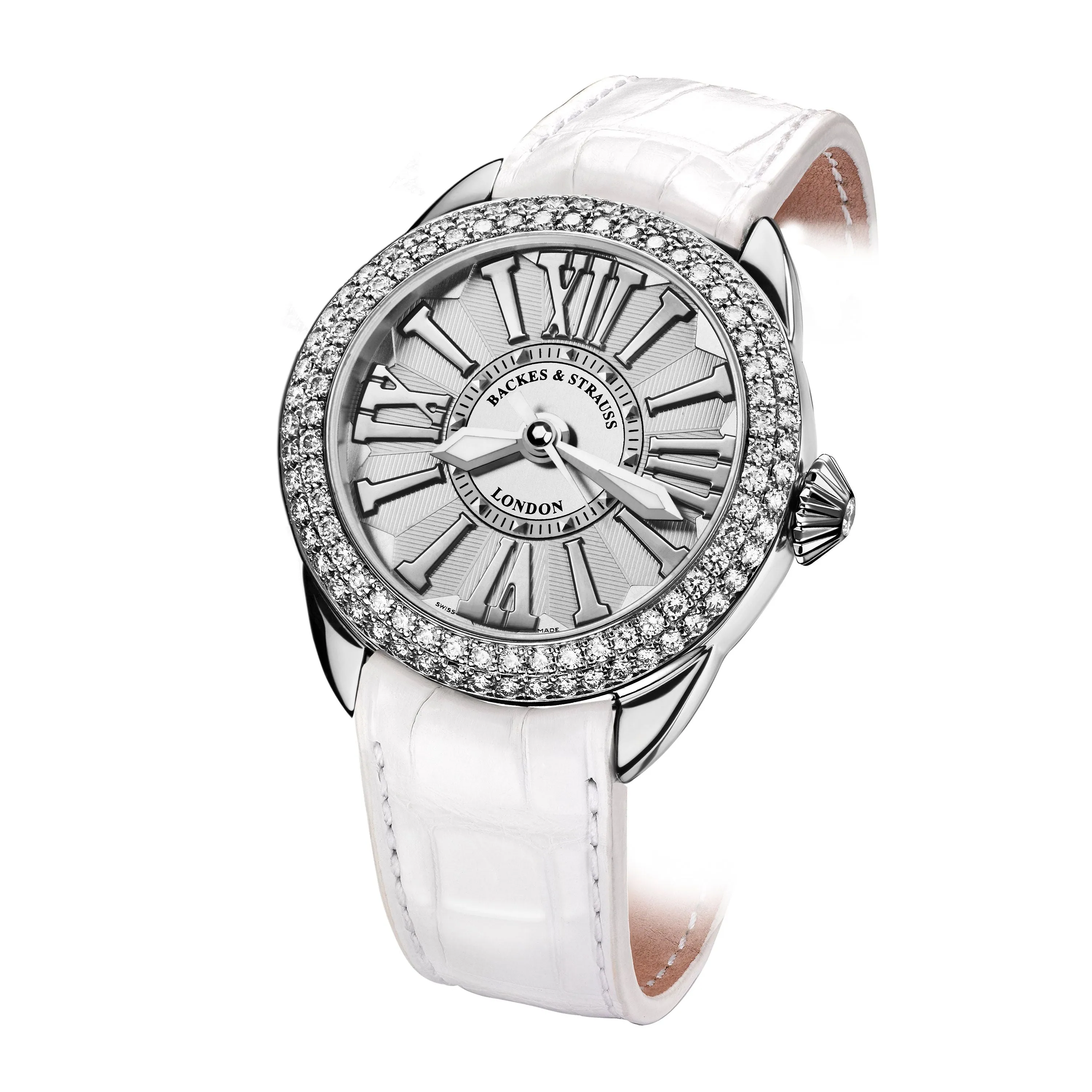 Piccadilly Steel 33 SP Luxury Diamond Watch for Women - 33 mm Stainless Steel - Backes & Strauss