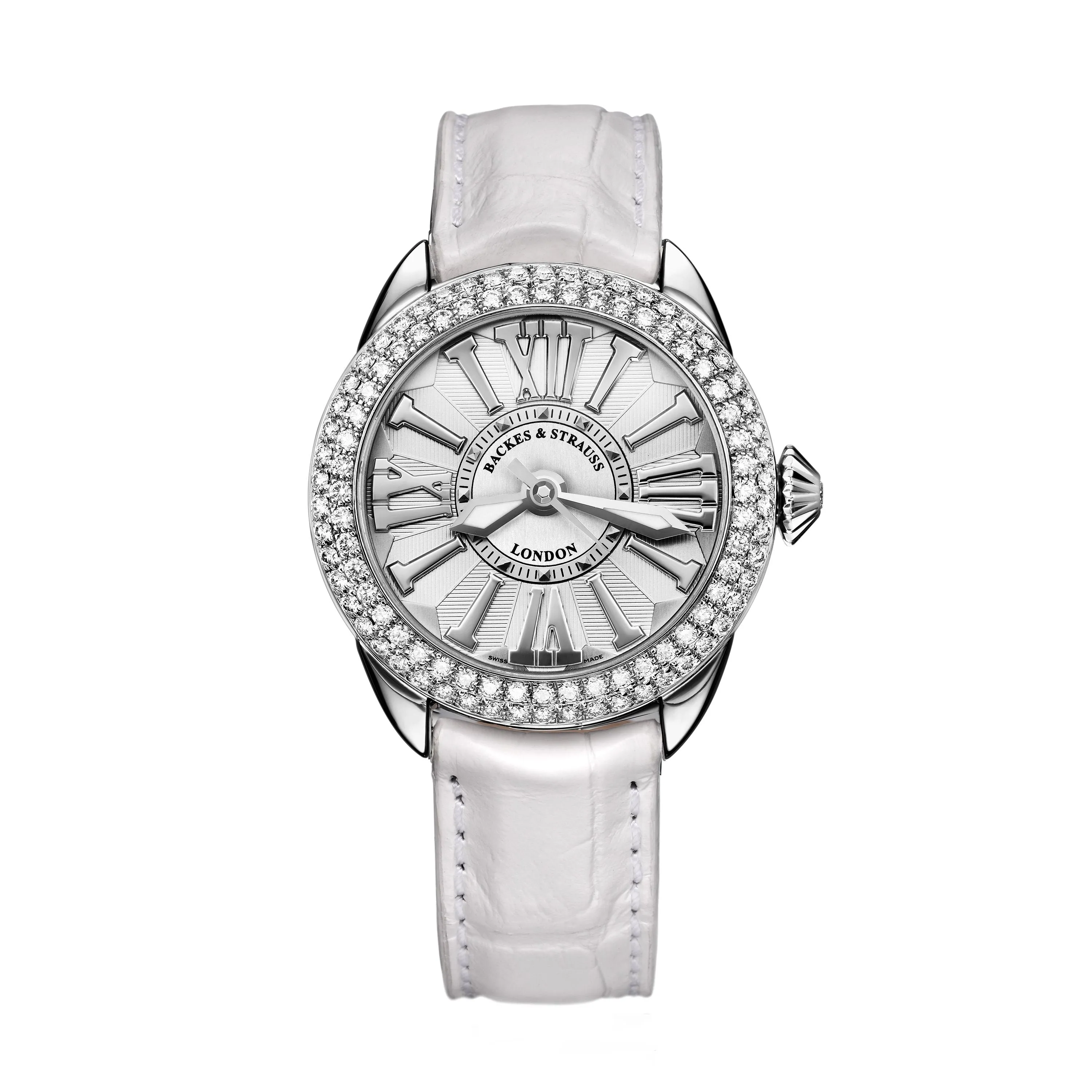 Piccadilly Steel 33 SP Luxury Diamond Watch for Women - 33 mm Stainless Steel - Backes & Strauss