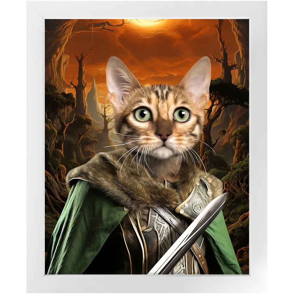 PORK SLAYER - Lord of the Rings Inspired Custom Pet Portrait Framed Satin Paper Print