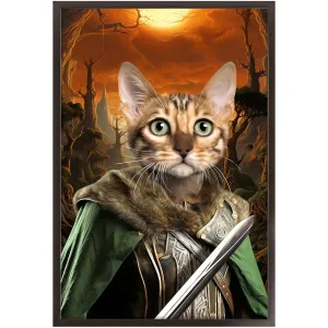 PORK SLAYER - Lord of the Rings Inspired Custom Pet Portrait Framed Satin Paper Print