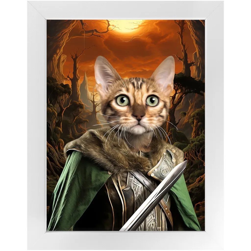 PORK SLAYER - Lord of the Rings Inspired Custom Pet Portrait Framed Satin Paper Print