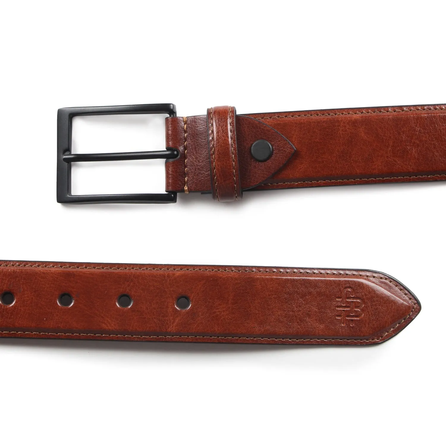 Premium Tan Solid PU-Leather Belt for Men