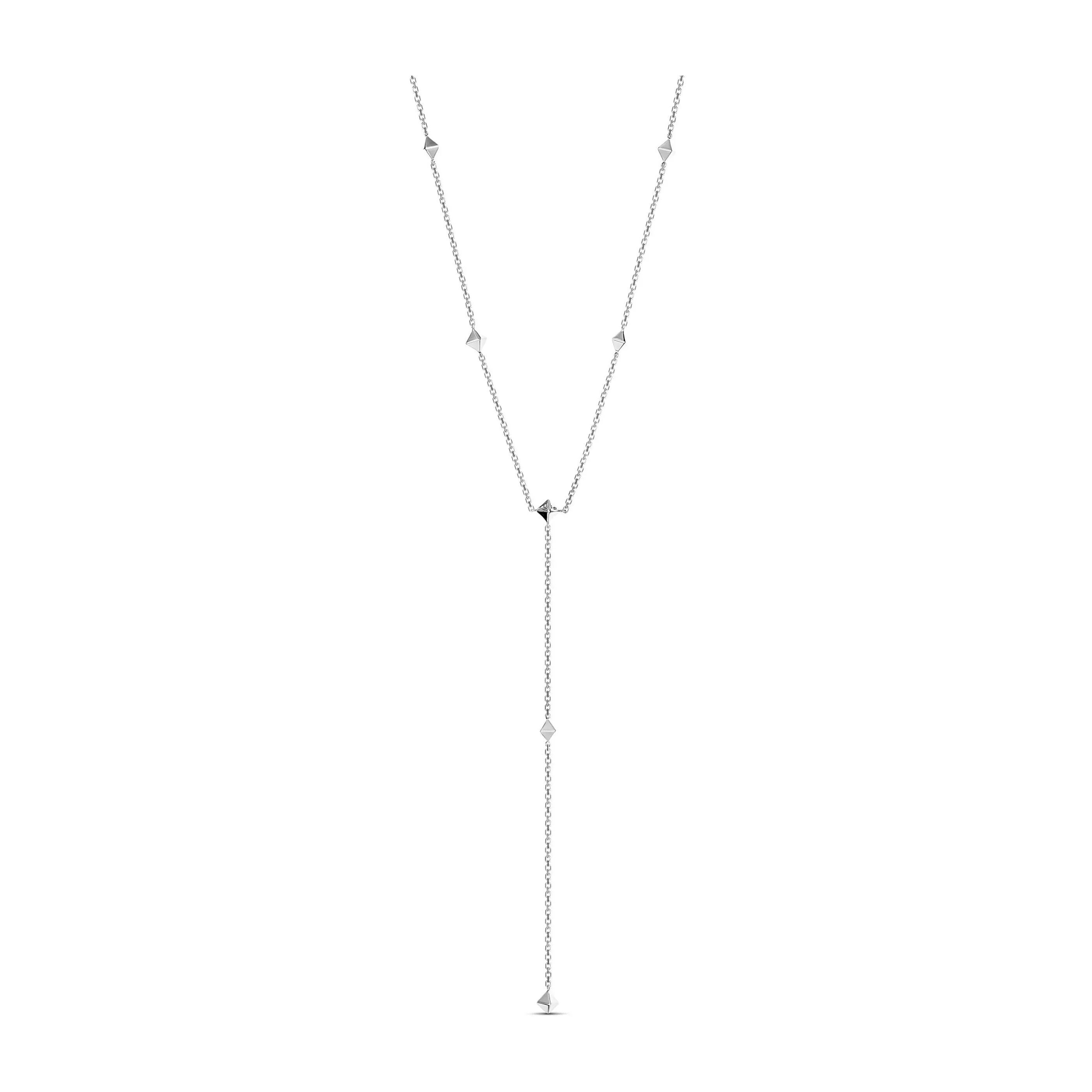 R.08® Lariat Necklace | White Gold