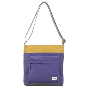 Roka Kennington B Medium Creative Waste Two Tone Recycled Nylon Crossbody Bag - Corn Yellow/Mulberry Purple