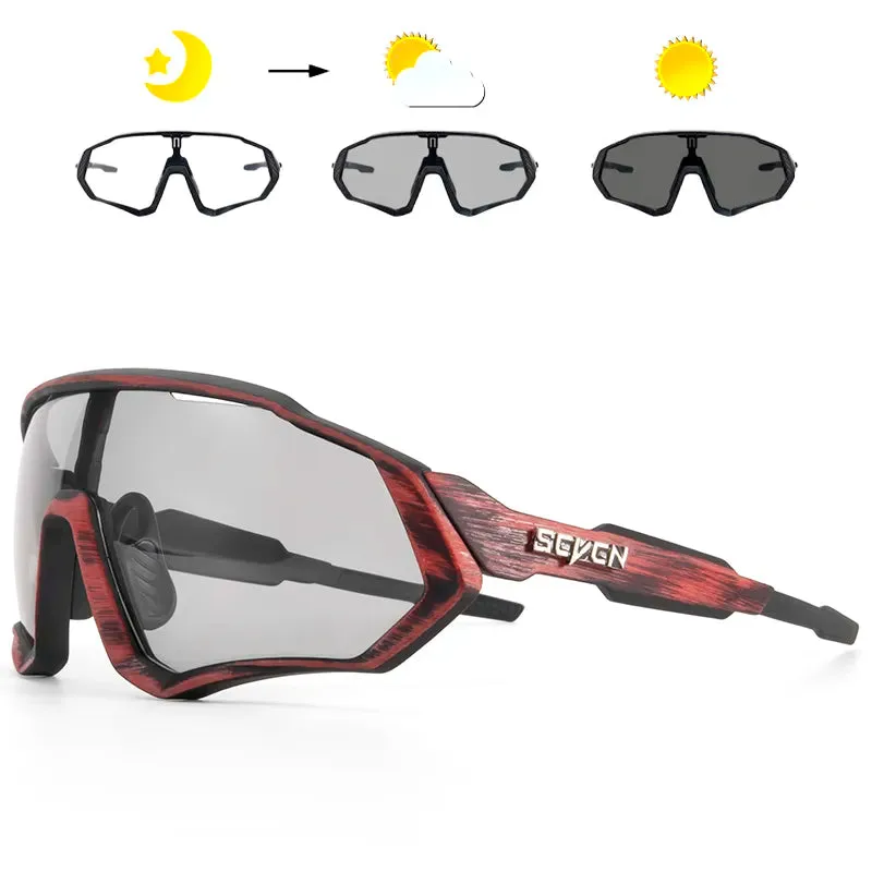 SCVCN Photochromic Sunglasses MTB Cycling Glasses Men Women Outdoor Running Polarized Goggles UV400 Safety Bike Bicycle Eyewear