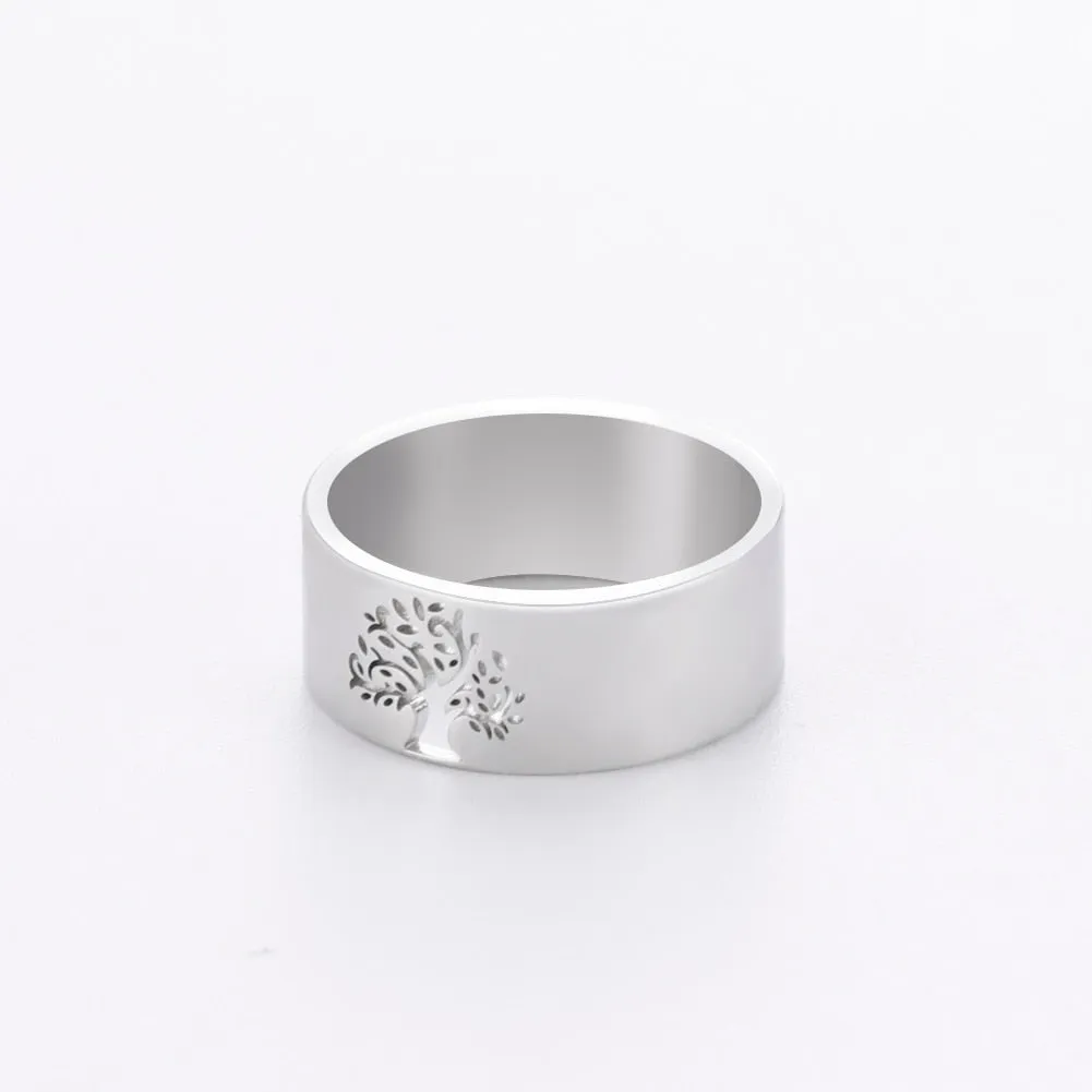 Stainless Steel Viking Tree of Life Finger Rings