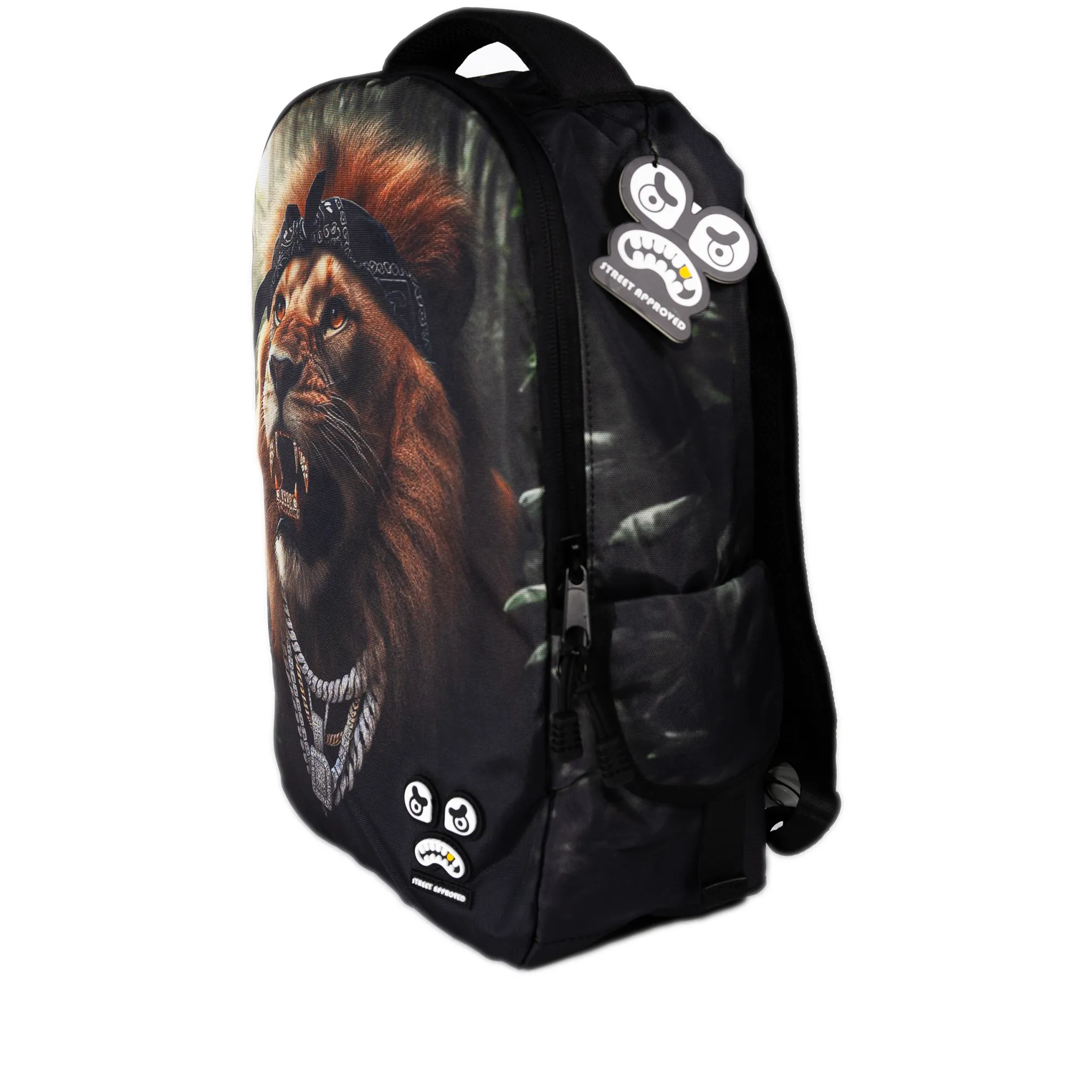 Streetz Iz Watchin Lion Takeover Backpack - Black