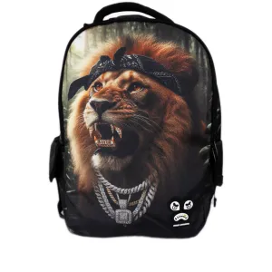 Streetz Iz Watchin Lion Takeover Backpack - Black