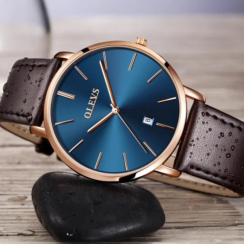 Stylish Auto Date Quartz Wristwatch