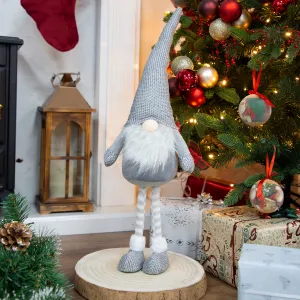 The Christmas Workshop Felt Gnome Ornament/Festive Collectable Gonk/Woolen Decoration and Sizes (Grey Standing)