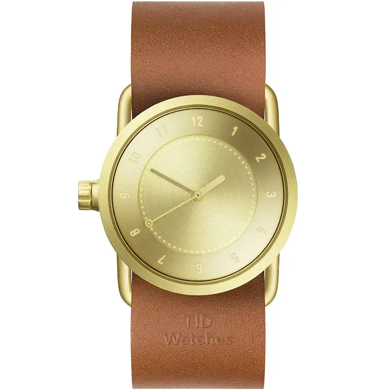 TID No.1 Gold Dial / Tan Leather Strap / Gold Buckle