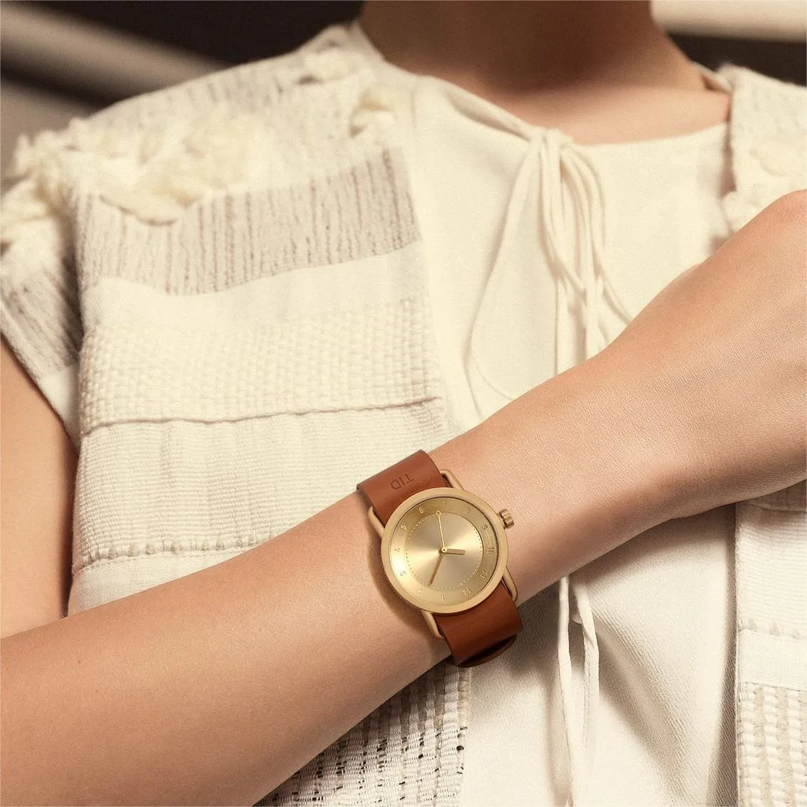 TID No.1 Gold Dial / Tan Leather Strap / Gold Buckle