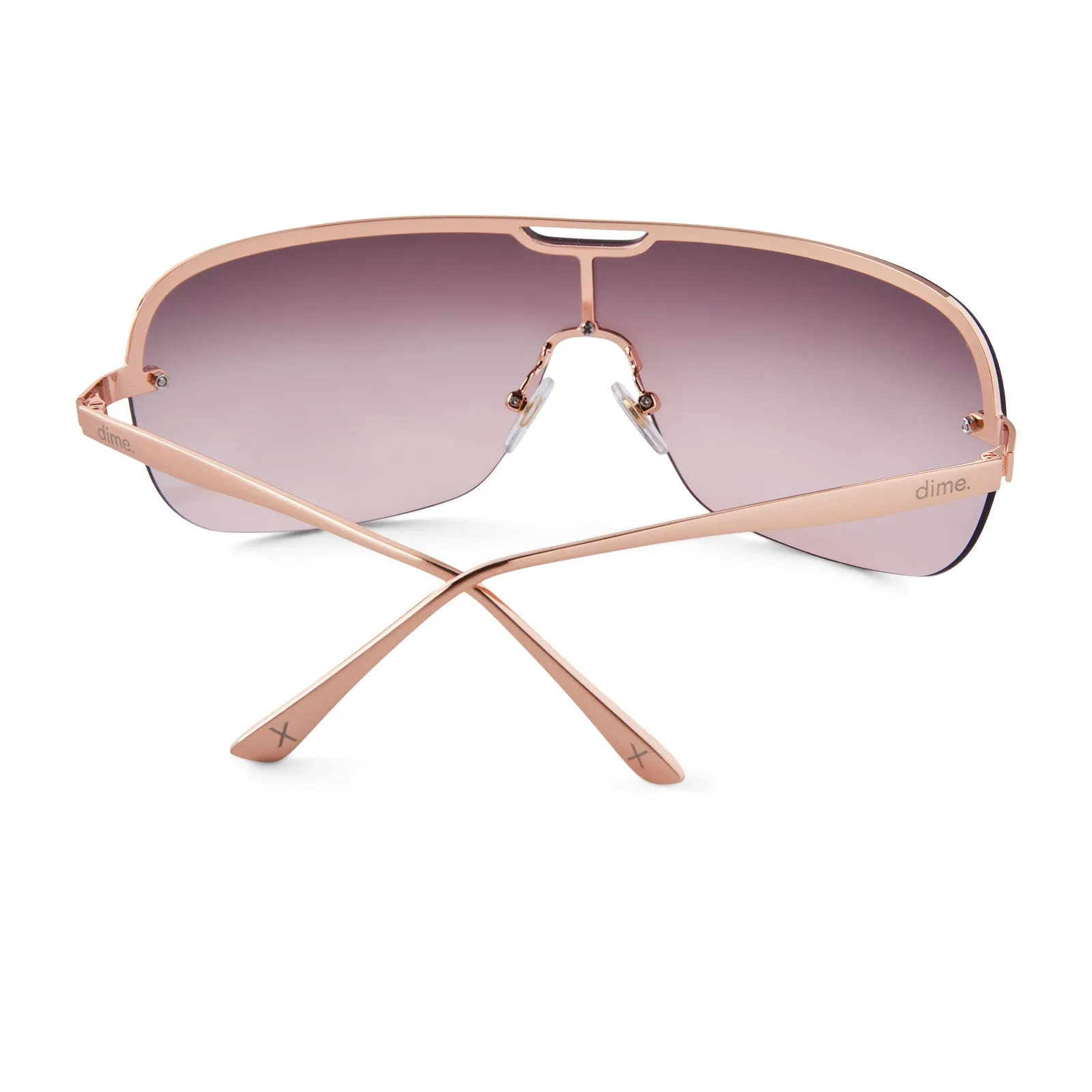 wilshire - brushed rose gold   rose gradient sunglasses