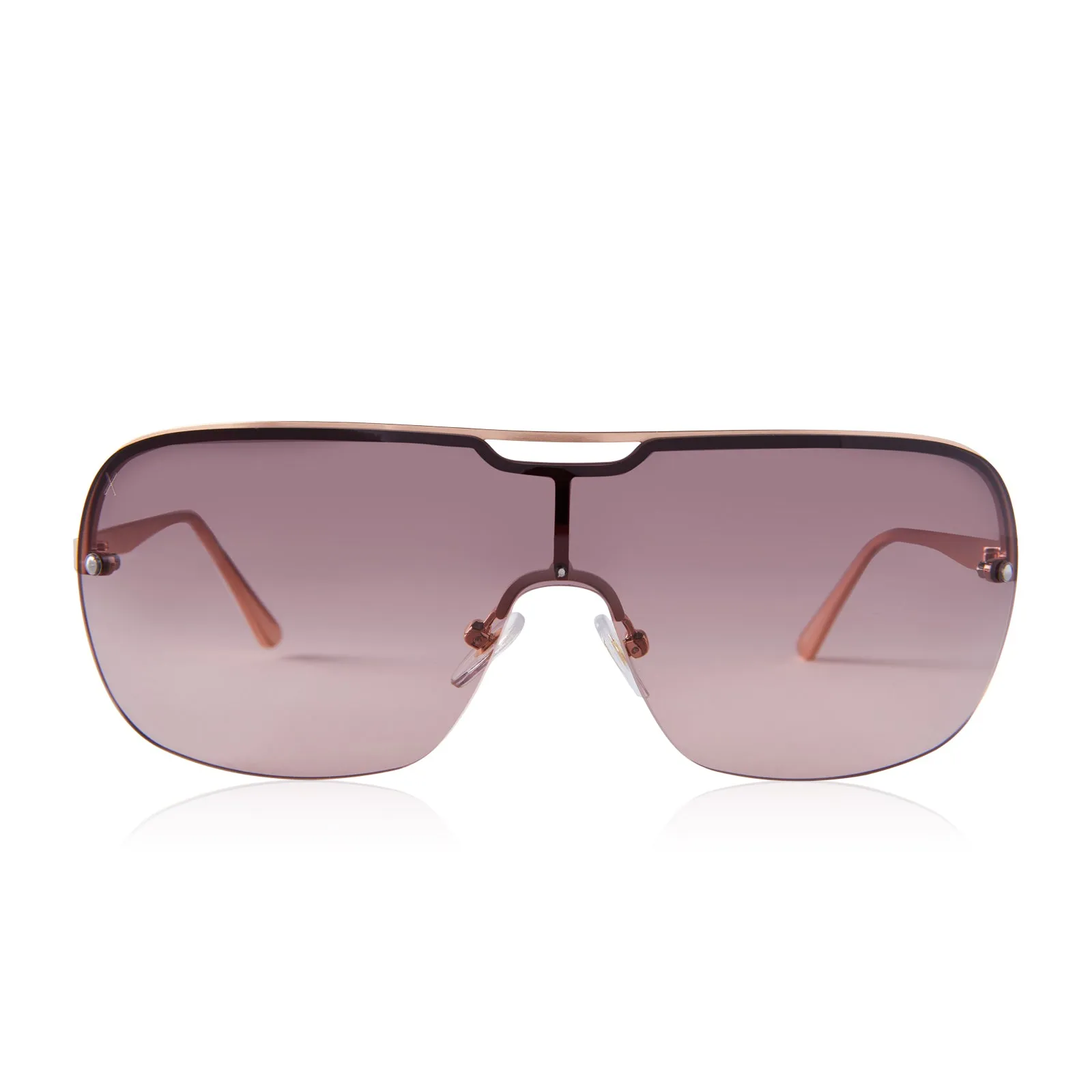 wilshire - brushed rose gold   rose gradient sunglasses